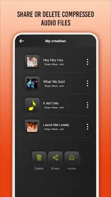 Audio Compressor android App screenshot 0