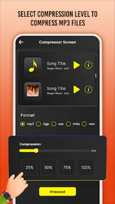 Audio Compressor android App screenshot 1